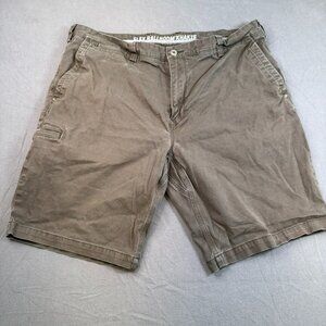 Duluth Trading Flex Ballroom Shorts Mens 38 Stretch Work Chino Casual Khakis